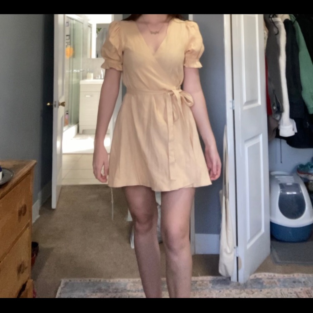 Christy Dawn medium dress in corn husk linen